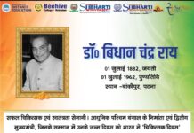 डॉ. बिधान चंद्र राय जयंती एवं पुण्यतिथि (01 जुलाई)